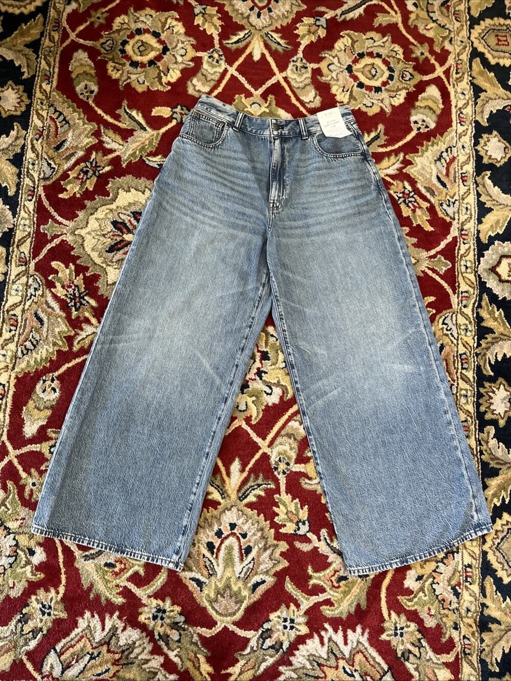 Madewell Wide Leg Flare Jeans - Light Blue Wash